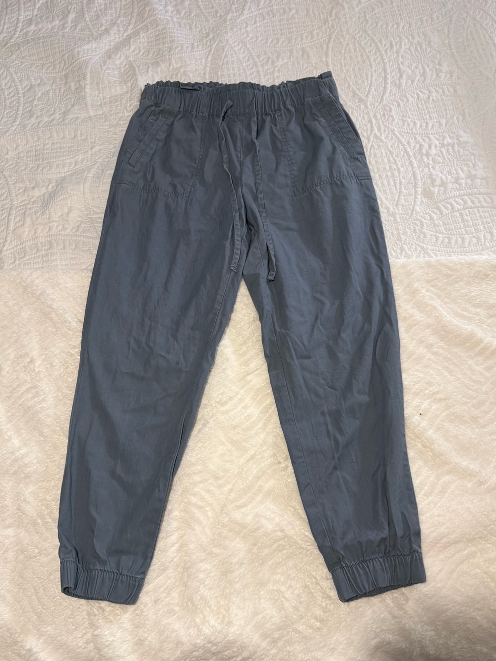 LOFT OUTLET Woman’s Drawstring High rise Jogger Pants - Blue Gray M
